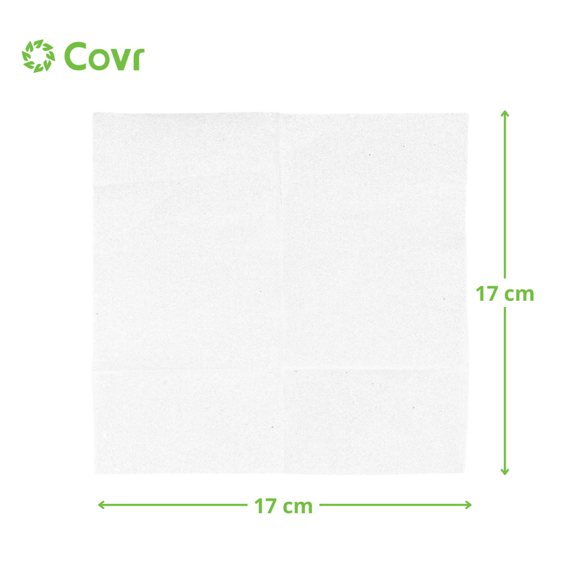 Serviettes blanches 17x17