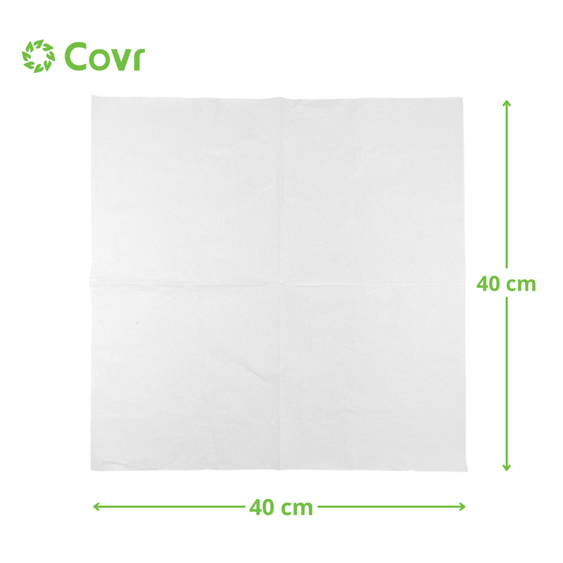 Serviettes blanches 40x40