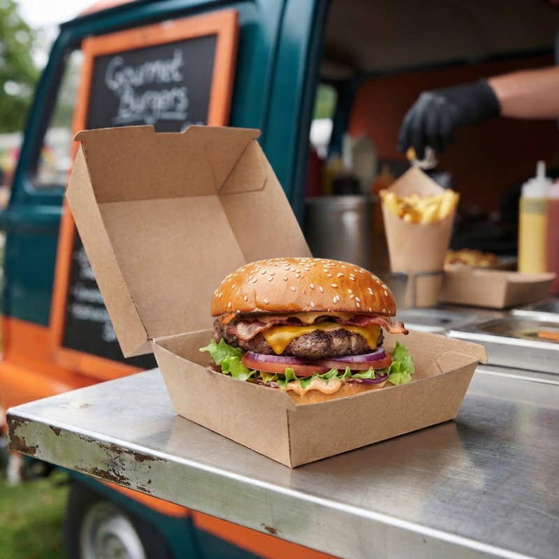 Boîte burger micro-cannelure