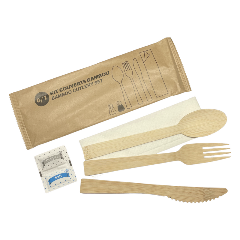 Kit couverts bambou 6 en 1