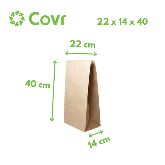 Sac en papier kraft brun sans poignée
