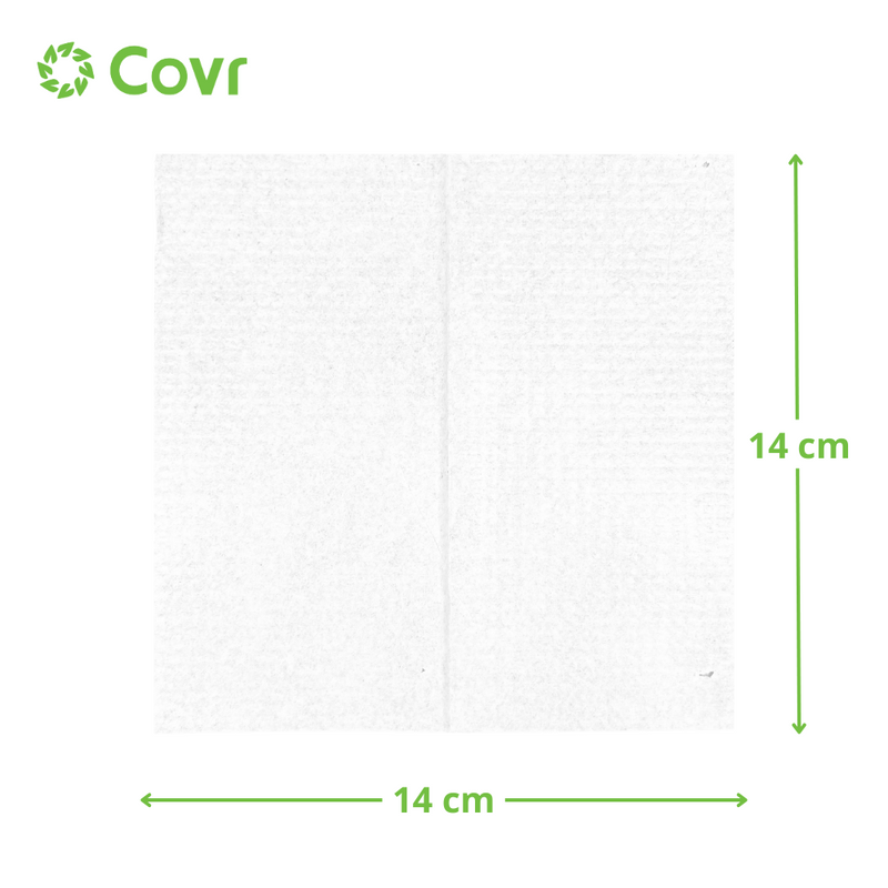 Serviettes blanches 1 pli 14x14