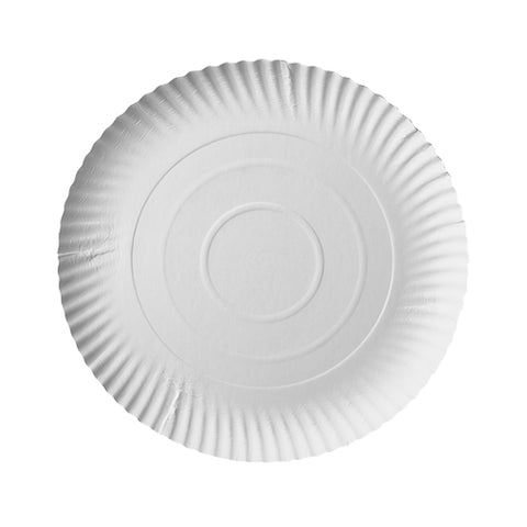 Assiettes. carton "pure" rond Ø 24 cm · 2 cm blanc