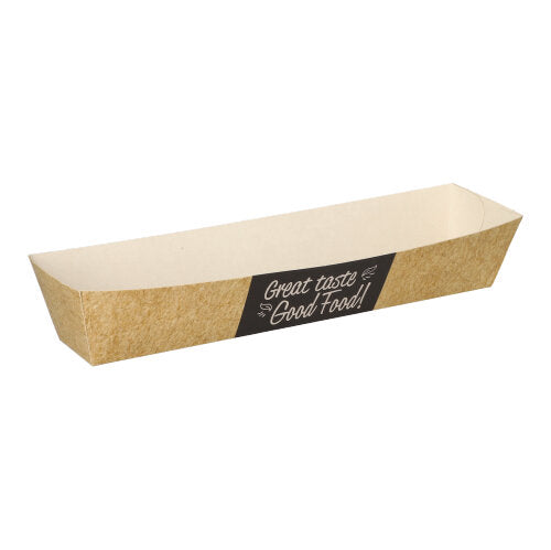 Papstar 250 barquettes, carton pure rectangulaire 13 cm x 17,5 cm x 3 cm blanc