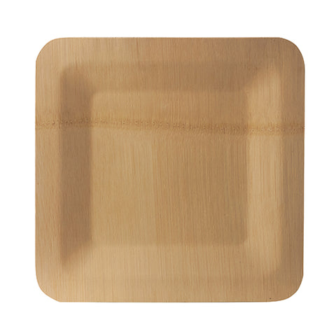 Assiettes en canne à sucre "pure" carrée
