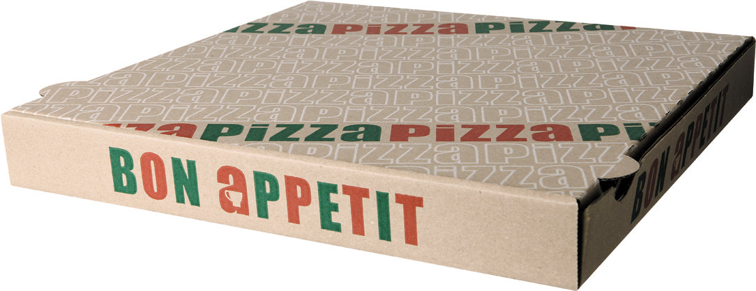 Lot De 100 Boîtes à Pizza 26x26x4 Cm - Cartons Compostables Kraft Marron Écologiques Avec Trou Ventilation