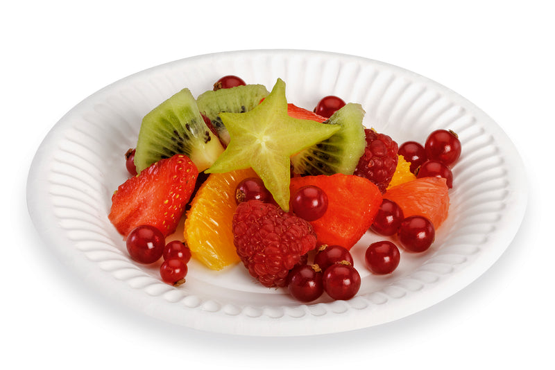 Assiettes rondes en carton Ø 15 cm blanc