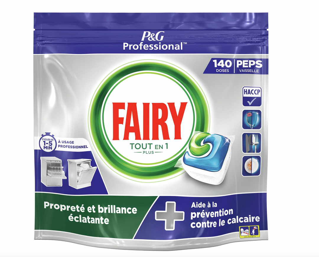 Liquides vaisselle Fairy Professional Tout-en-1 Plus Lave-Vaisselle 140 Doses