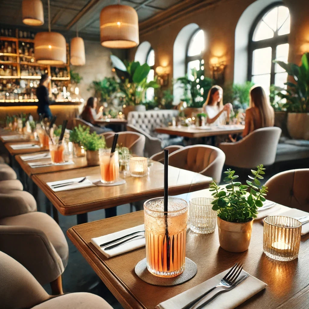 Les Pailles en Papier Noir dans les Cafés et Restaurants : Un Choix Chic et Écologique