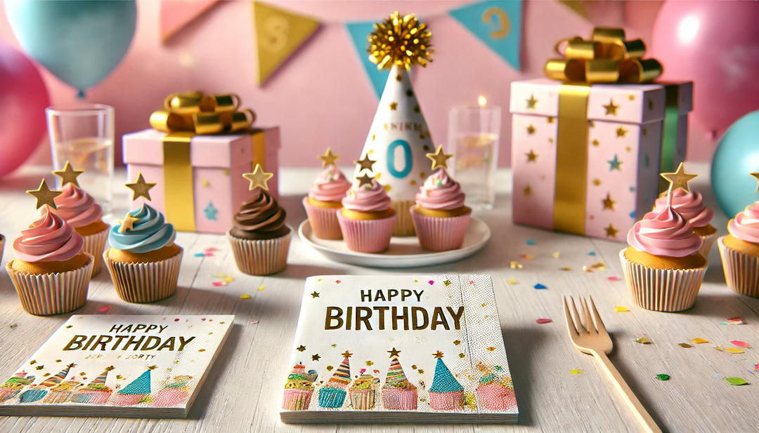 Serviettes personnalisées pour anniversaires