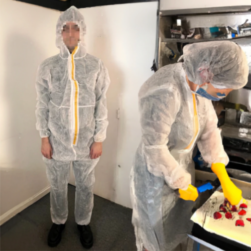 Combinaison en polypropylène pour la restauration