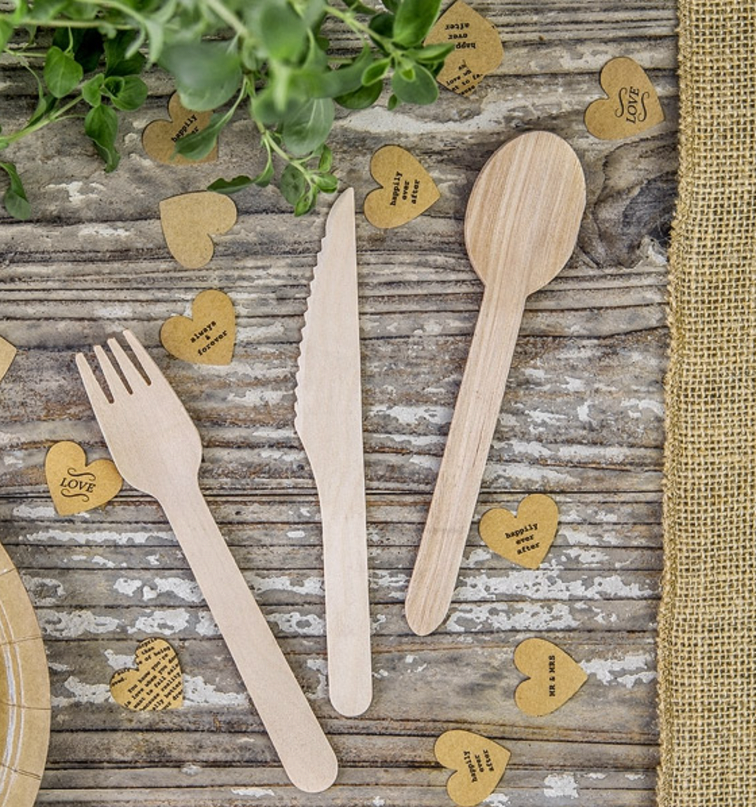 Kits couverts jetables en bois