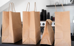 Sacs kraft poignées torsadées