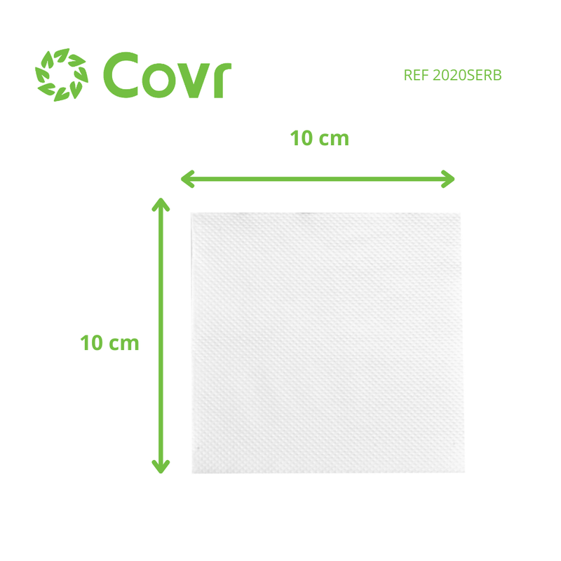 Serviette micropoint 20x20 2plis blanche