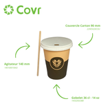 Gobelets Décor Barista 40 cl - 14 oz - 300 + 18 g/m²