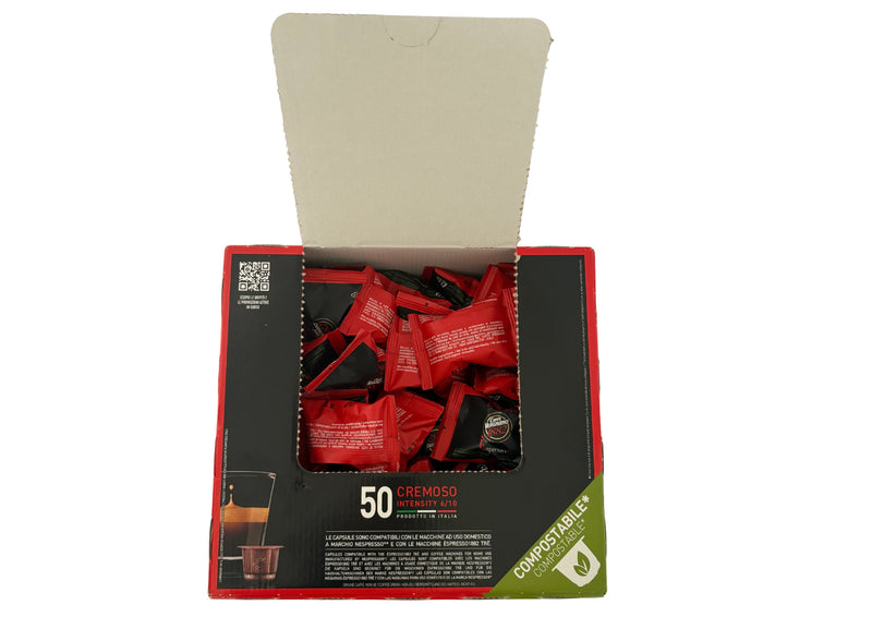 Capsules Café Cremoso (50 unités) - CAFFE VERGNANO 1882