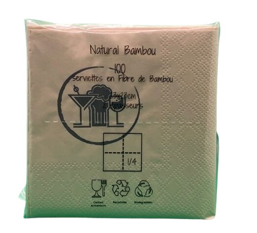 4800 Serviettes apéro - Fibre de bambou
