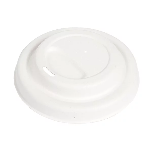 Couvercle en pulpe de canne pour gobelets à café 240ml - Ø 9,4 cm