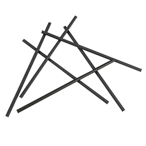 Paille droite - Noir FSC mix 70% - Ø6mm x 20 cm