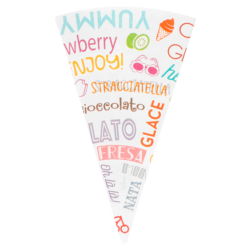 Cônes Glace Personnalisés Ø 7x11,5cm Papier