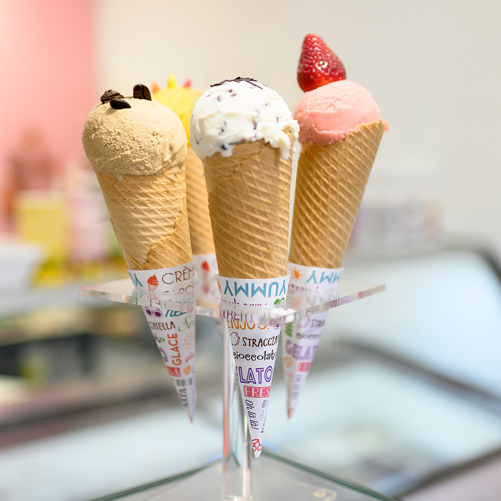 Cônes Glace Personnalisés Ø 4,2x15,3cm Papier