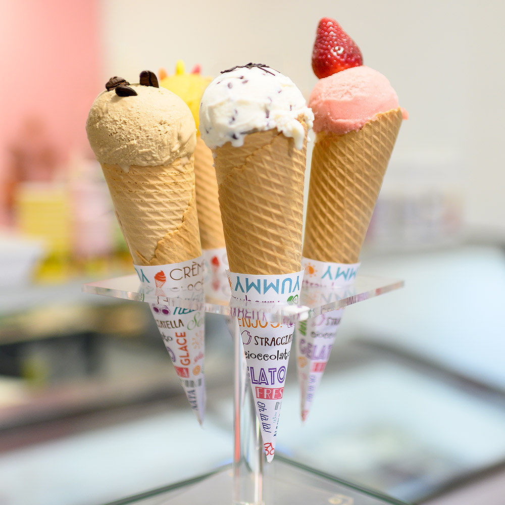 Cônes Glace Personnalisés Ø 3,75x15,2cm Papier