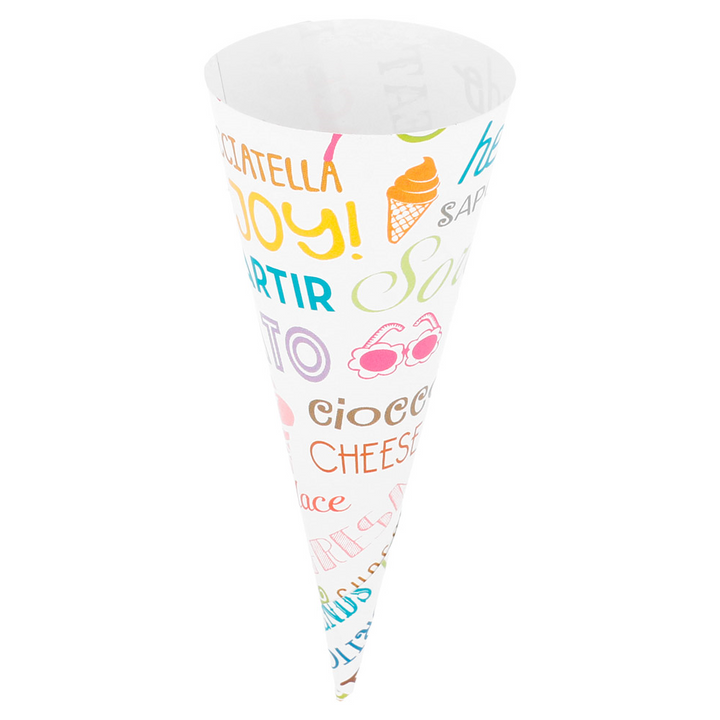 Cônes Glace Personnalisés Ø 4,1x10,4cm Papier