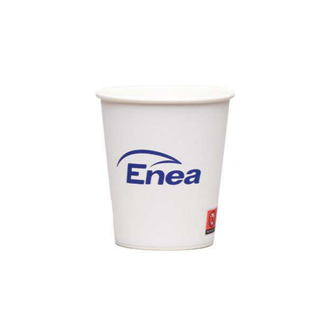 Kartonnen bekers met logo-etiket 25 CL / 8 OZ - Expreslevering