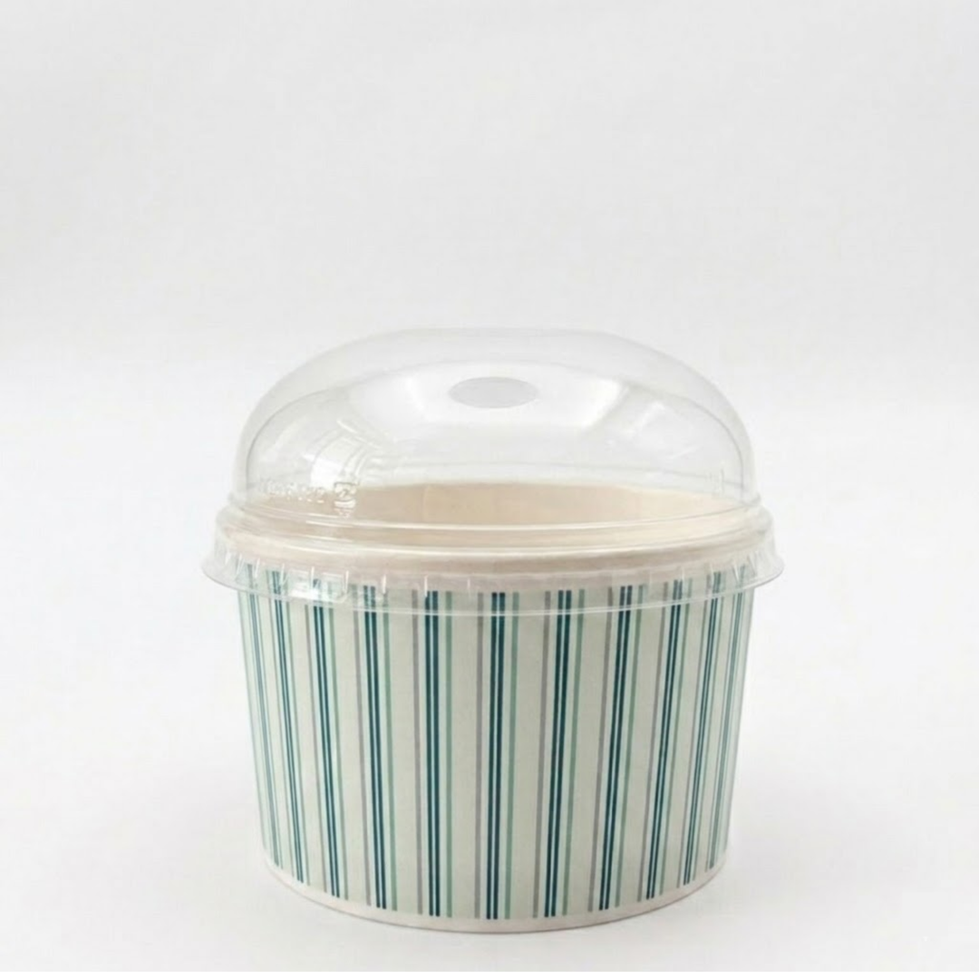 Couvercle plastique pour Pots de glace personnalisés 245 ml - Livraison expresse