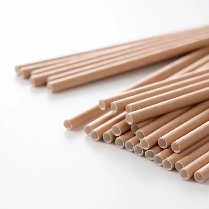 Paille droite carton kraft - Ø6mm x 19,7 cm