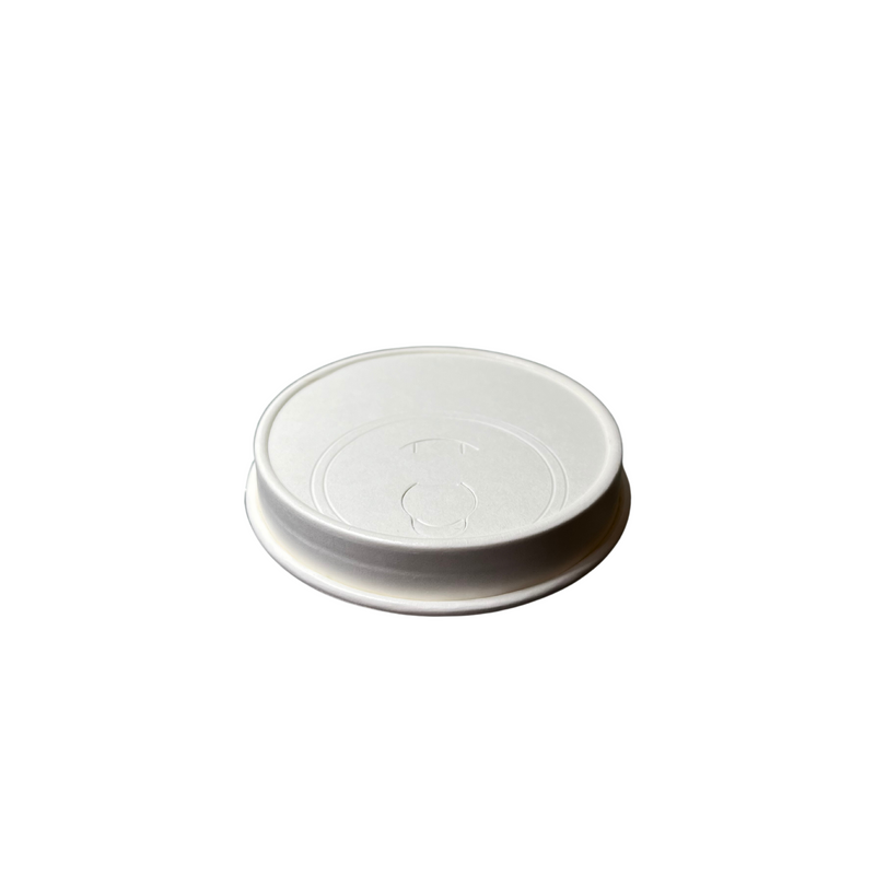 Couvercle dôme en carton blanc sans plastique 80 mm (1000 unités)