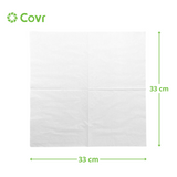 Serviettes blanches 33x33