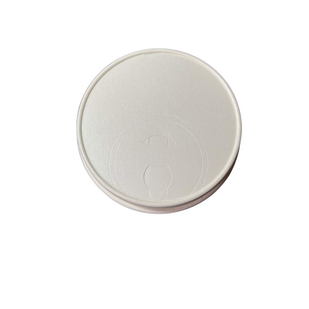 Couvercle dôme en carton blanc sans plastique 90 mm (1000 unités)