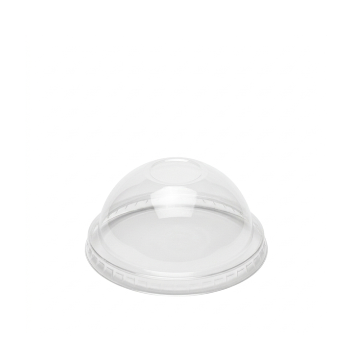 Couvercle dôme sans ouverture rPET pour Pot dessert Plastique (95mm)
