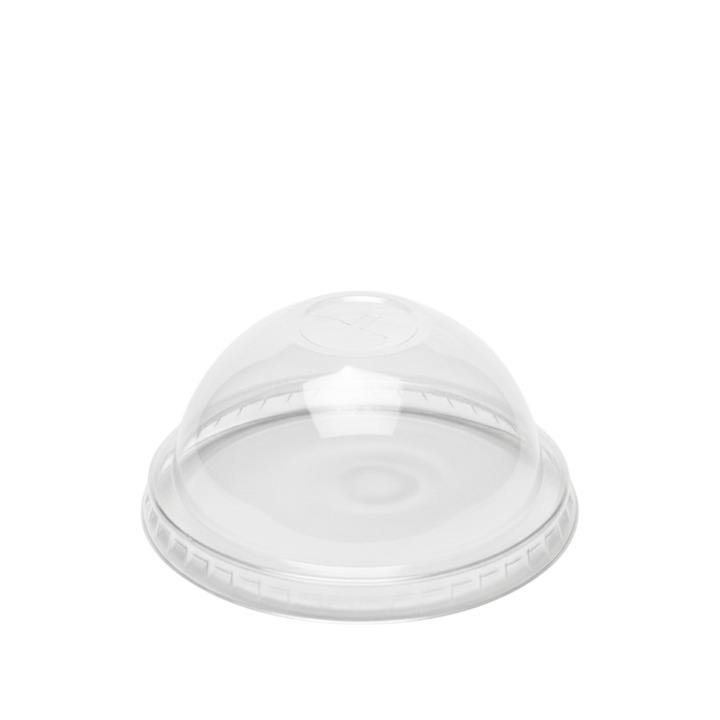 Couvercle dôme sans ouverture rPET pour Pot dessert Plastique (95mm)