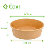 Combo Bol Kraft + couvercle rPET 1000 ml