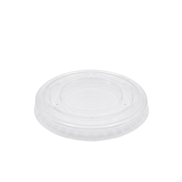 Couvercle plat rPET pour Pots dessert en Plastique (82mm)