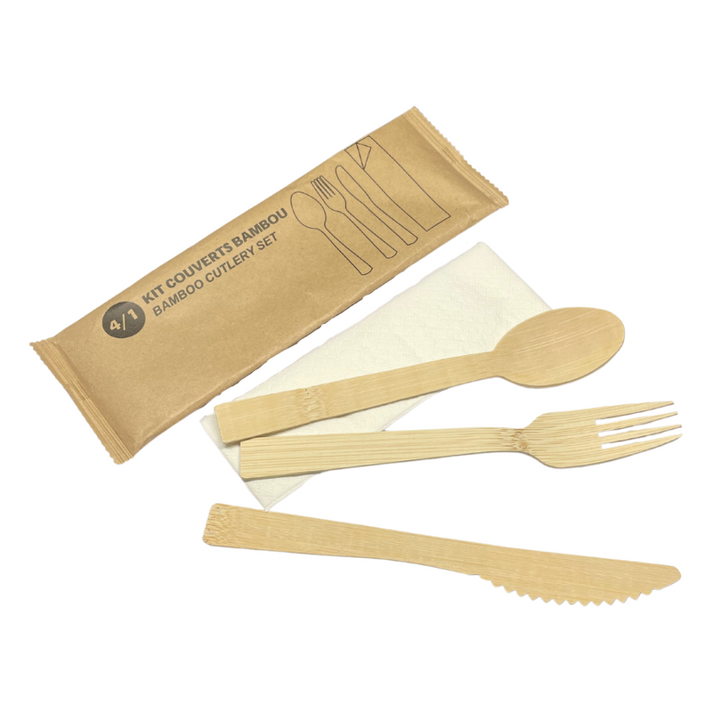 Kit couverts bambou 4 en 1