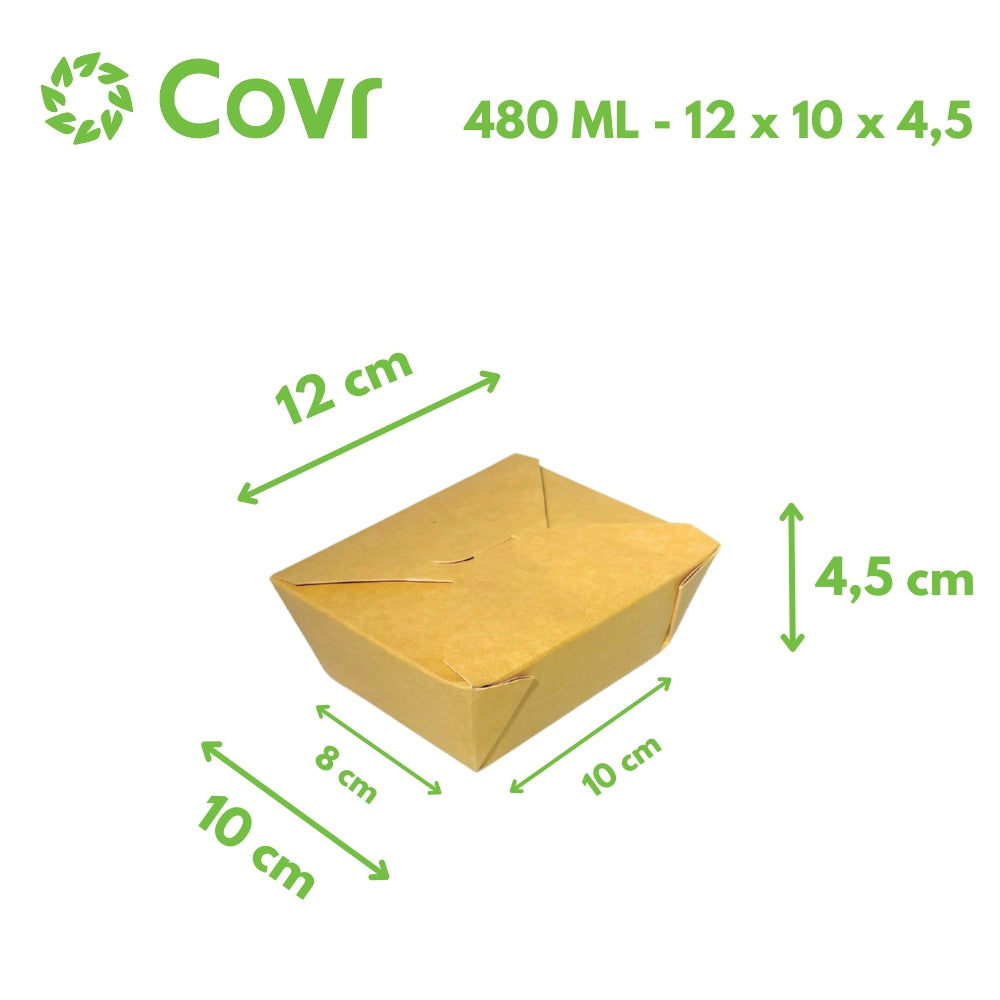 Boîtes repas 480 ml - 16 oz en carton kraft (450 unités)