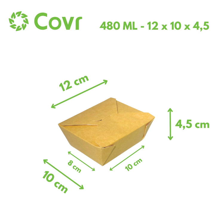 Boîtes repas 480 ml - 16 oz en carton kraft (450 unités)