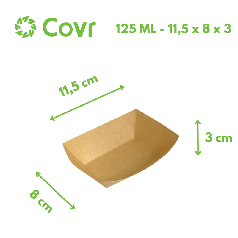 Barquettes en carton 125 ml - 4 oz (1000 unités)