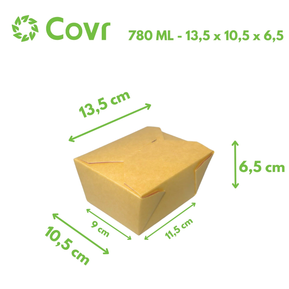 Boîtes repas 780 ml - 26 oz en carton kraft (450 unités)