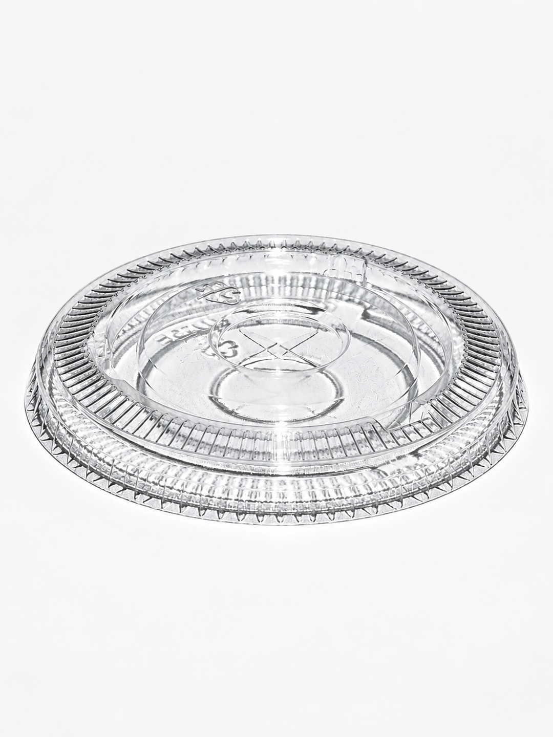 Couvercle plat 78 mm rPET Milkshake avec passage de paille
