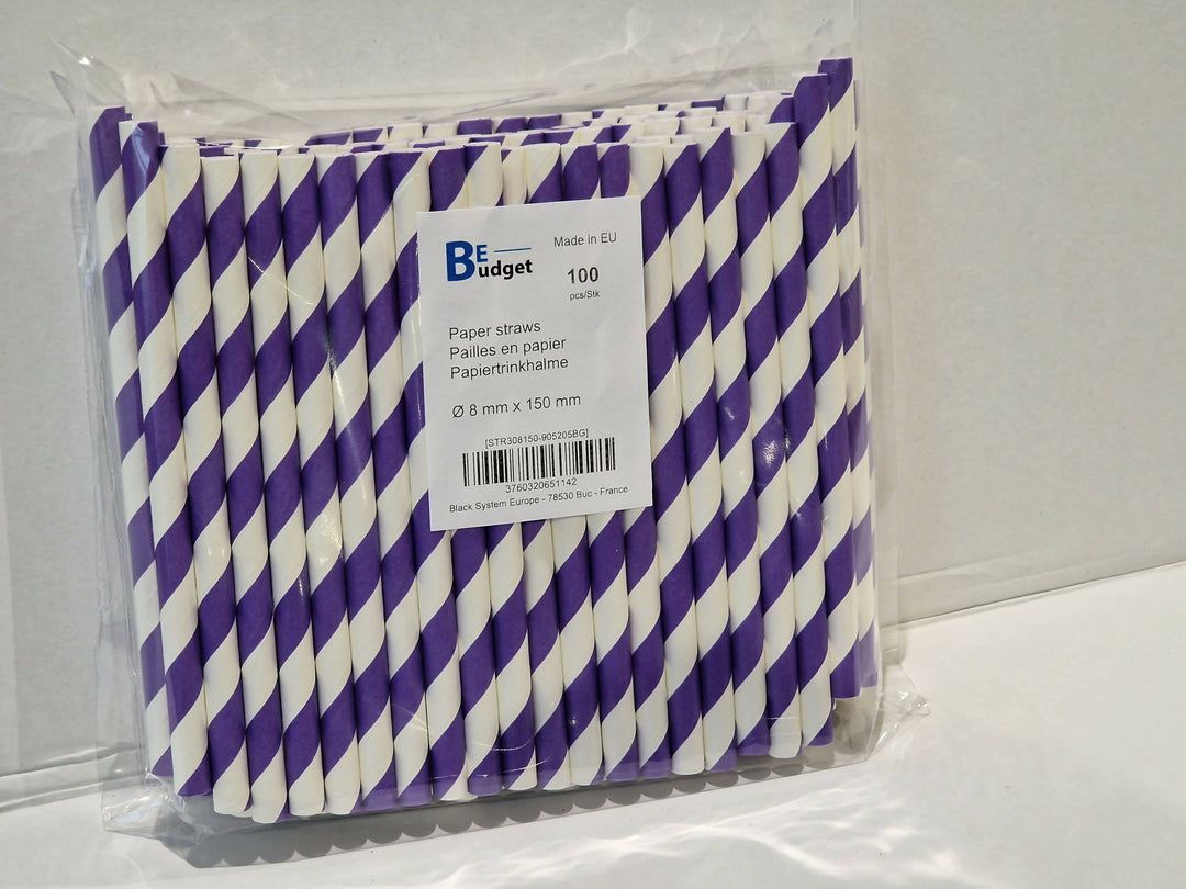 Palette de 172 800 pailles en papier | 8 mm x 150 mm| Fabriquées en Europe