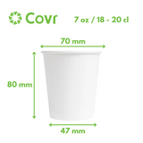 Gobelets carton blancs fontaine 18 cl / 6 oz - 190 + 15 g/m²