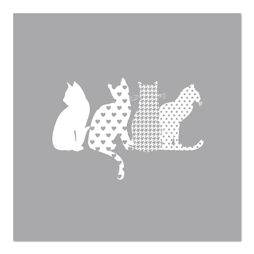 Serviettes. 3 plis pliage 33 cm x 33 cm "Cats"