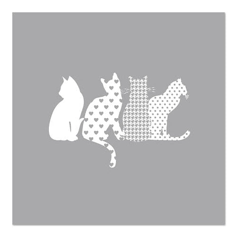 Serviettes. 3 plis pliage 33 cm x 33 cm "Cats"