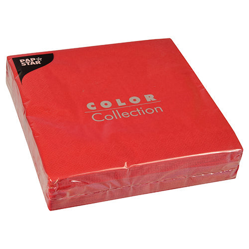 Serviettes. 2 plis pliage 40 cm x 40 cm rouge