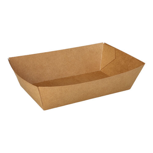 Barquettes snack. carton "pure" 5.3 cm x 10 cm x 16.7 cm marron (500 unités)