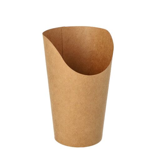 Wrap Cups, Pappe "pure" 470 ml 13,4 cm x 6 cm x 8 cm marron "100% Fair" (500 unités)
